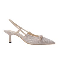 Chaussures à talon aiguille pour femme, nouvelle collection automne 2025, style nœud papillon, bout pointu, talon fin, mules basses à enfiler