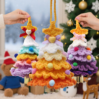 Nouveaux ornements de Noël en laine, porte-clés, breloques de sac, poupée de Noël au crochet, pendentif à suspendre pour la décoration du sapin de Noël