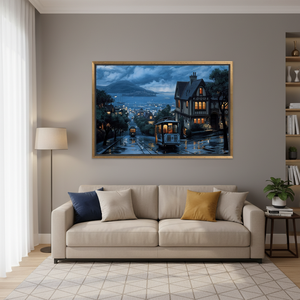 Istanbul Cityscape <b>Canvas</b> Print: Turkey Landscape Artwork,GOLD <b>FRAMED</b> <b>CANVAS</b> - Product Image 3