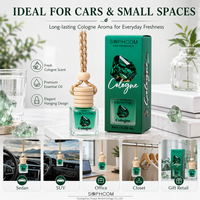 Diffuseur d'huiles essentielles pour voiture, flacon en verre 8ml, bouchon en bois naturel, parfum de luxe pour hommes et femmes.