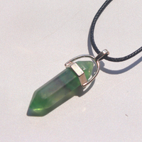 Pendentif en cristal naturel de guérison, pierre de chakra, quartz doublement terminé poli, cadeau de bijoux pour les fêtes