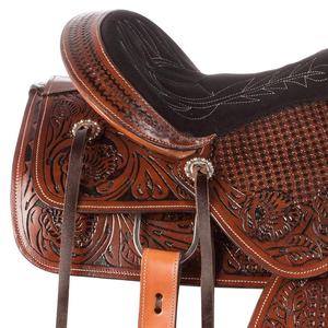 Aceite antiguo portátil Western A Fork Wade Tree Roping Ranch Premium Leather Horse Saddle Tack Set - Product Image 2