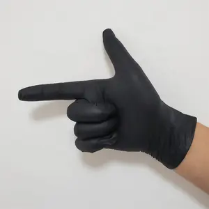 Wholesale High Quality Laboratory Tattoo Black 100% Pure Nitrile Cleaning Manicure Nail Art Glove Beauty Salon Nitrile-glove