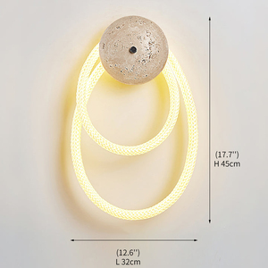 <span class=keywords><strong>Applique</strong></span> <span class=keywords><strong>murale</strong></span> LED Wabi-sabi, salon d'hôtel, <span class=keywords><strong>fibre</strong></span> tissée en travertin naturel, tuyau artistique, luminaire créatif, <span class=keywords><strong>applique</strong></span> <span class=keywords><strong>murale</strong></span> en travertin Rigel - Product Image 2
