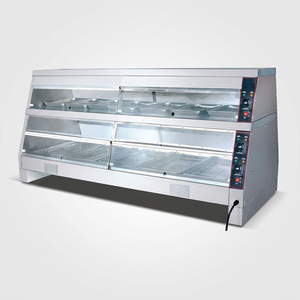 Commercial Warming Display <b>Cabinet</b> Dh 4p 2200x760x860mm Double Layer Food <b>Storage</b> 220V 3000-5000W Restaurants - Product Image 1