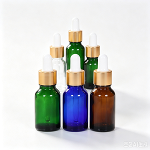 Wholesale Empty Clear Glass Vial Gold Cap 10ml 15ml 30ml <b>50ml</b> Essential Oil Dropper <b>Bottle</b> For Cosmetic Liquid Sample - Product Image 4
