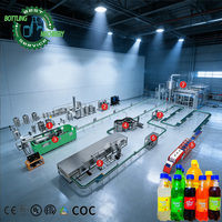 Usine d'embouteillage complète DCGF50-50-15 15000BPH à faible entretien pour CSD, avec remplissage, soufflage, étiquetage, imprimante de date et thermoformage
