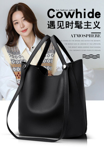 Fashion New Crossbody Bags High Quality Genuine Leather Shoulder Bucket Bag Casual Totes Luxury Women Handbags and <b>Purses</b> - Product Image 6