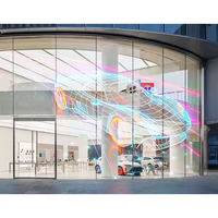 XINTAI 2025 P2.5 P4 P6.25 P10 3D LED holographique Invisible transparence écran intérieur pour centre commercial publicité vidéo murs
