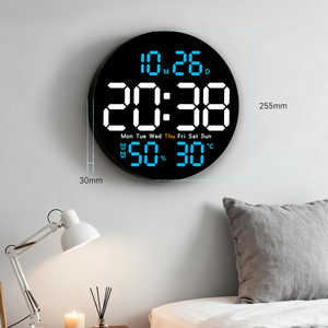 Reloj de Pared Digital LED Inteligente, Multifuncional, con Pantalla de Temperatura y Humedad, Calendario Silencioso, Decoración para el Hogar, para Sala de Estar - Product Image 4