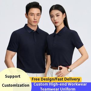 Chemises pour hommes en coton, polyester, élasthanne et lyocell, logo brodé personnalisé, polos de golf unisexes pour entreprise - Product Image 2