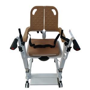 เก้าอี้โอนย้ายผู้ป่วยแบบไฮดรอลิกสำหรับผู้สูงอายุและผู้พิการ พร้อมเข็มขัดนิรภัยและล้อ รุ่น HP 088 - Product Image 1