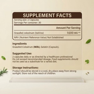 Capsules de colostrum de bœuf nourri à l'herbe <span class=keywords><strong>3000</strong></span> <span class=keywords><strong>mg</strong></span>, livraison rapide, santé intestinale, étiquette personnalisée OEM, usine, supplément de colostrum avec logo privé, certifié GMP - Product Image 2
