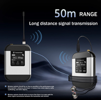 Système de monitoring intra-auriculaire sans fil UHF portable avec émetteur et récepteur bodypack pour scène et spectacles en direct
