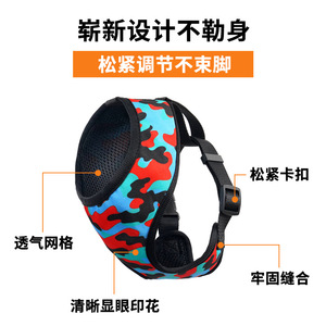 Karapet Dog Harness Breathable Vest Style Small Medium Dogs Chest Strap Polyester Material - Product Image 5