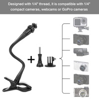 Support de fixation flexible en plastique robuste pour caméra GoPro DJI Action Insta360, idéal pour le streaming en direct et les tournages de vlogs