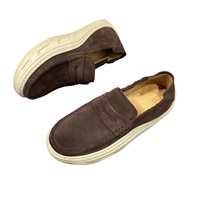 Nouvelles Chaussures Homme Tendance 2026 Style Old Money Mocassins Rétro en Cuir Mat Élastiques Respirants Légers et Confortables