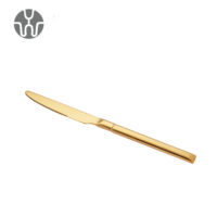 Vente en gros de couverts dorés pour mariage, couverts de table, couteau, fourchette, cuillère, couverts en acier inoxydable 18/10
