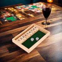 Jeu de société en bois pour adultes, jeu de cartes numérique à retourner, jeu de combat, jouets à base de vin, fournitures de bar pour les loisirs, divertissement, jeu de fête