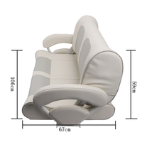 Siège de bateau en PU et aluminium, sièges souples, siège double type banc, personnalisable, résistant à l'eau, anti-UV, pliable, pour marine et camping-car
