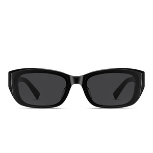 Men's Oval Sunglasses P1007 Acetate Beta Titanium Hinge UV400 Protection <b>Black</b> <b>Frame</b> - Product Image 2