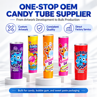 Tube d'emballage en aluminium et plastique sans BPA, personnalisé avec impression UV, bouchon à vis, réutilisable pour confiture et bonbons