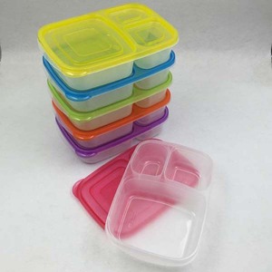 6 gói <span class=keywords><strong>Stackable</strong></span> lò vi ba đưa ra container thực phẩm Hộp 3 ngăn lấy đi thực phẩm lưu trữ và container Set - Product Image 2
