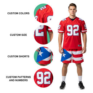 Maßgeschneiderte Streetwear T-Shirts Personalisiertes American Football Trikot Damen Mesh Football Boxy Trikot - Product Image 3