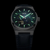 I&W CARNIVAL ODM/OEM Maßgefertigte Luxus Edelstahl Business 24-Stunden Miyota Automatische Mechanische Uhr mit Zeiger-Zifferblatt