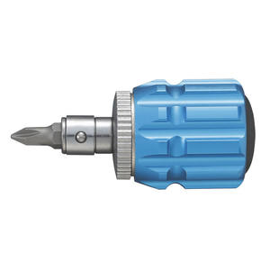 Tournevis à cliquet Fervi à tête cruciforme, qualité industrielle, poignée en plastique antidérapante, outil individuel - Product Image 1