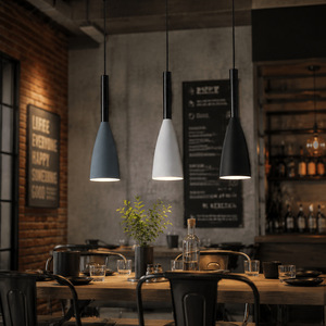 Luminaires suspendus en fer de l'usine d'éclairage de Zhongshan, style moderne minimaliste noir, pour éclairage de plafond domestique - Product Image 2
