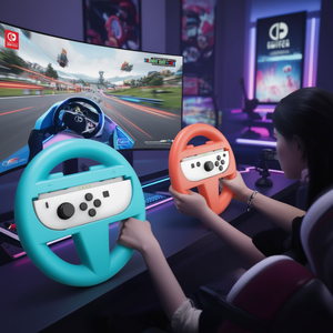 Volante simulador de conducción SWITCH 2 Dual Wheel para Joy Con 2 Azul y Rojo VOS20001 - Product Image 3