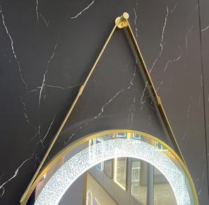 Le nouveau miroir <span class=keywords><strong>de</strong></span> maquillage minimaliste nordique best-seller 2025 miroir mural suspendu à ceinture miroir intelligent à LED pour salles <span class=keywords><strong>de</strong></span> bains et toilettes - Product Image 6