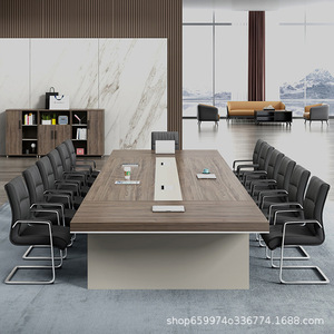โต๊ะประชุมสี่เหลี่ยมทรงโมเดิร์น พร้อมชุดเก้าอี้สำหรับห้องประชุม - Product Image 3
