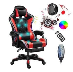 <span class=keywords><strong>Chaise</strong></span> d'ordinateur RGB Anji avec massage et repose-pieds, <span class=keywords><strong>chaise</strong></span> de jeu vidéo musicale, <span class=keywords><strong>chaise</strong></span> de jeu de course rouge avec haut-parleurs - Product Image 1