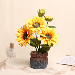 Bouquet de tournesols Jinhe 30cm-100cm, fleur en soie, décoration d'intérieur, plante - Product Image 3
