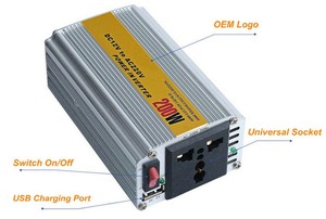 Singola potenza di uscita <span class=keywords><strong>Inverter</strong></span> DC 12V a AC 220V <span class=keywords><strong>150W</strong></span> a 600W Display a LED modificato onda sinusoidale per auto convertitore con NFC - Product Image 3