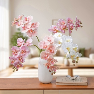 MW18906 farfalla artificiale Phalaenopsis fiori finta orchidea 7 grandi fiori per la sistemazione vaso decorazione di nozze per la casa - Product Image 3
