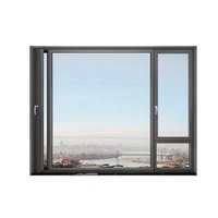 Fenêtre à battants en aluminium moderne insonorisée à micro-ventilation, acier inoxydable, style coulissant fixe, conception de persiennes verticales