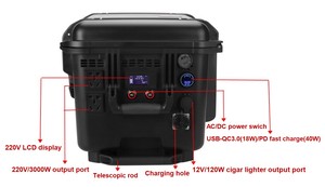 Hot Selling Black 220v 3000w 7770wh <strong>Solar</strong> Power Portable Generator Set With <strong>Panel</strong> for Sale - Product Image 2