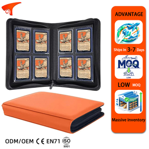 Classeur Torson 4 pochettes pour 112 cartes, en cuir PU imperméable 35pt, album de rangement pour cartes à collectionner PTCG TCG CCG - Product Image 1