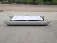 Bateau de pêche gonflable en PVC de 3.6m, bateau de pêche avec plateforme en aluminium