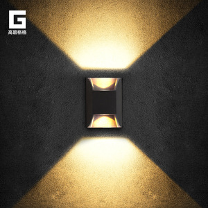 Lampe murale extérieure étanche à double tête, projecteur LED haut/bas pour jardin, cour, villa, éclairage mural - Product Image 4