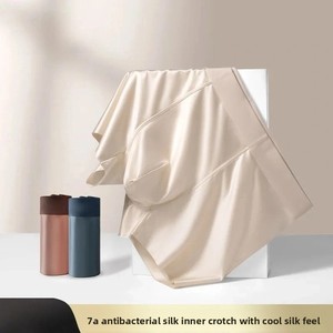 Boxer da Uomo in Seta Satinata Lavorata a Maglia, Morbidi e Delicati sulla Pelle, a Vita Media, Stile Lusso Leggero per Ufficio, ODM - Product Image 4