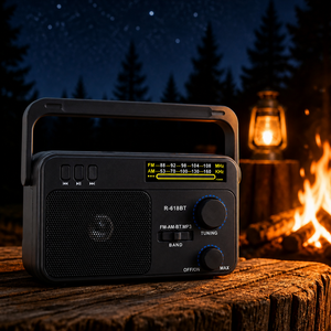 <span class=keywords><strong>Radio</strong></span> Portátil Clásica AM/FM de 2 Bandas con Bluetooth, Reproductor de Música, USB, Tarjeta TF, Molde Privado, Recargable, Certificación CE, Venta al por Mayor de Fábrica OEM/ODM - Product Image 3
