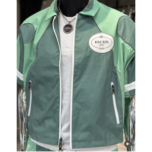Wholesale Custom Mens Color Block <strong>Patchwork</strong> Windbreaker Polyester Nylon Tracksuit Mens Track Zip up <strong>Jacket</strong> and Shorts Set - Product Image 2