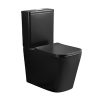 YIDA WC moderne de luxe en porcelaine blanche, à double chasse, deux pièces, avec cuvette carrée, siphon en P et fermeture douce