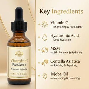 Sérum visage à la vitamine C ZLZR 60 ml, éclaircissant, anti-âge, éliminateur de taches brunes, acide hyaluronique, booster de collagène - Product Image 6