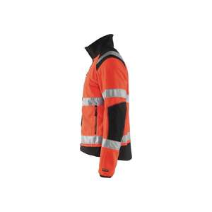 BLAKLADER - 488825245599XXL Veste polaire coupe-vent haute visibilité Rouge/Noir-EAN 7330509510230 HI-VIS WORKWEAR - Product Image 4