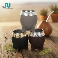 Vaso Mate de Acero Inoxidable de Doble Pared con Aislamiento al Vacío, Base Antideslizante con Relieve de Cocodrilo, 180 ml, para Senderismo y Camping al Aire Libre, Suministro OEM